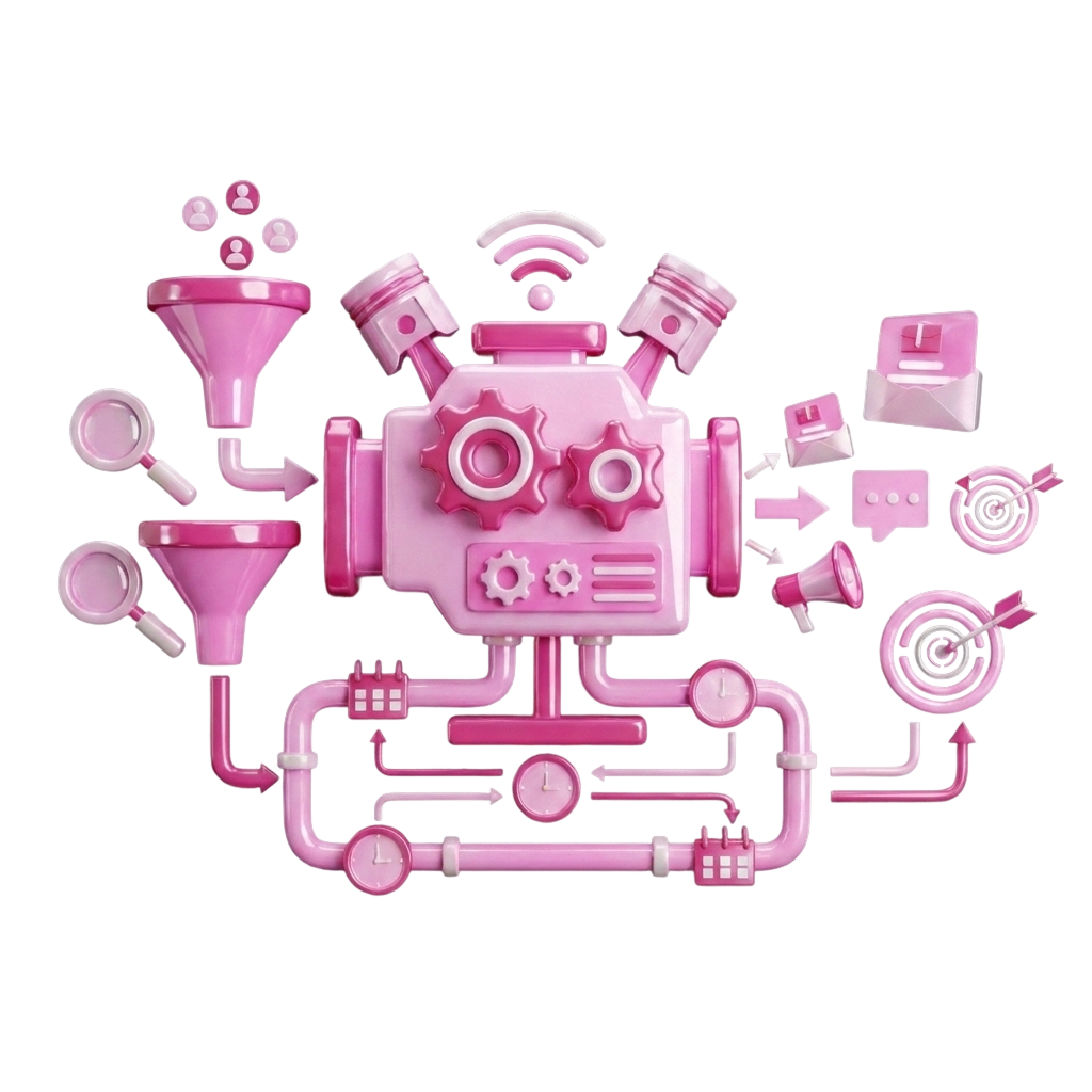 CRM outreach machine visual