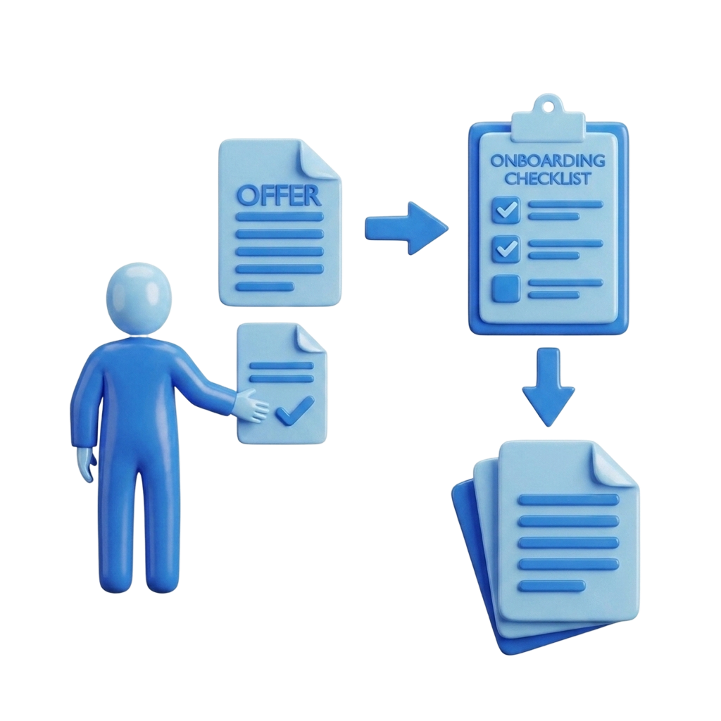 Offer to onboarding handoff visual
